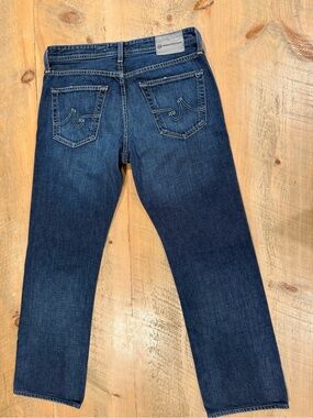 AG Jeans Dark Blue Straight-Leg Jeans